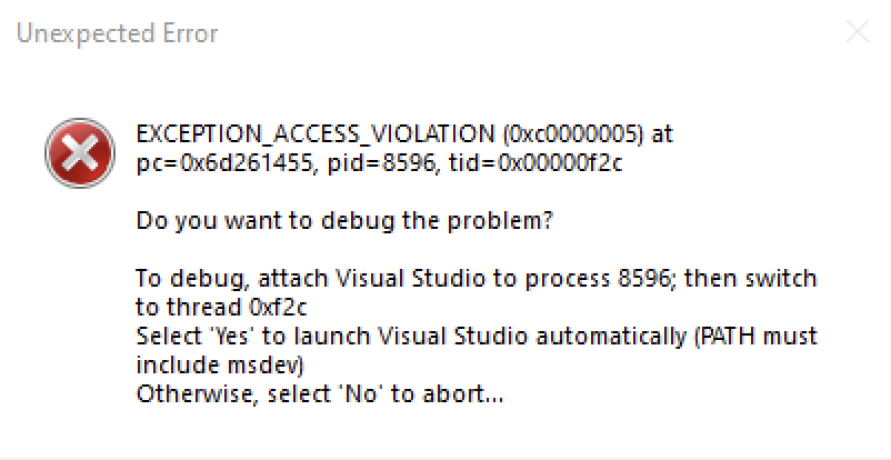 error-access-violation